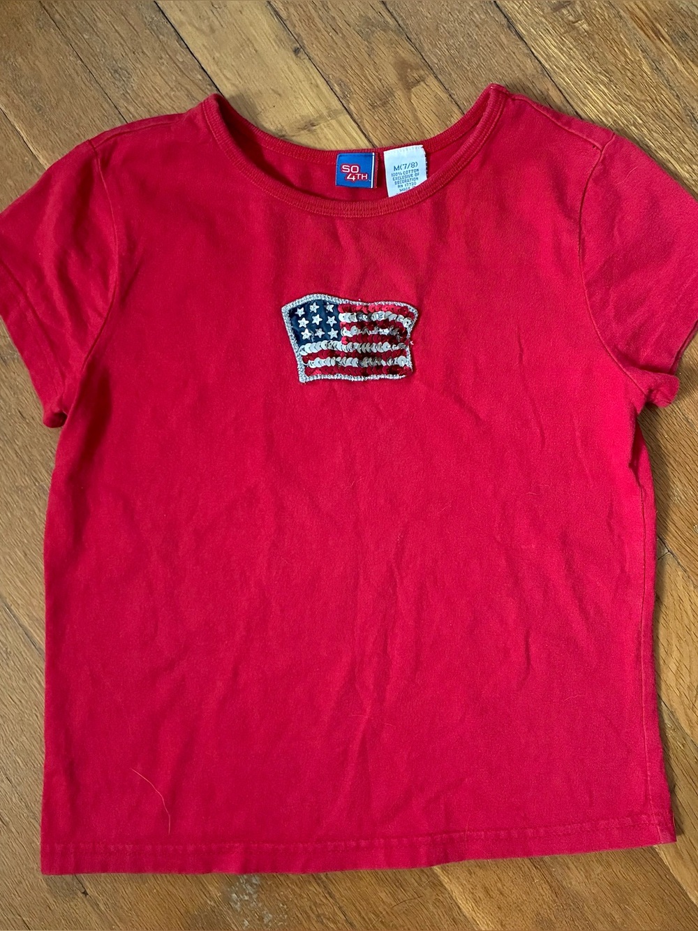 Sequin Flag Tee